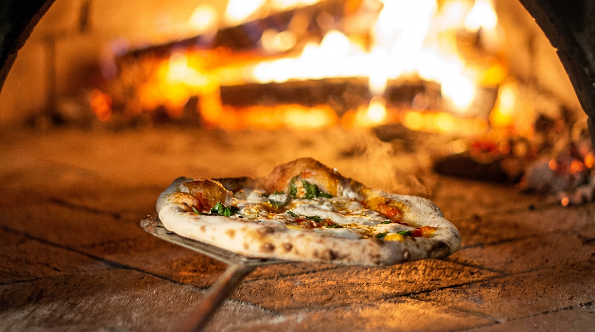 The wood-burning oven